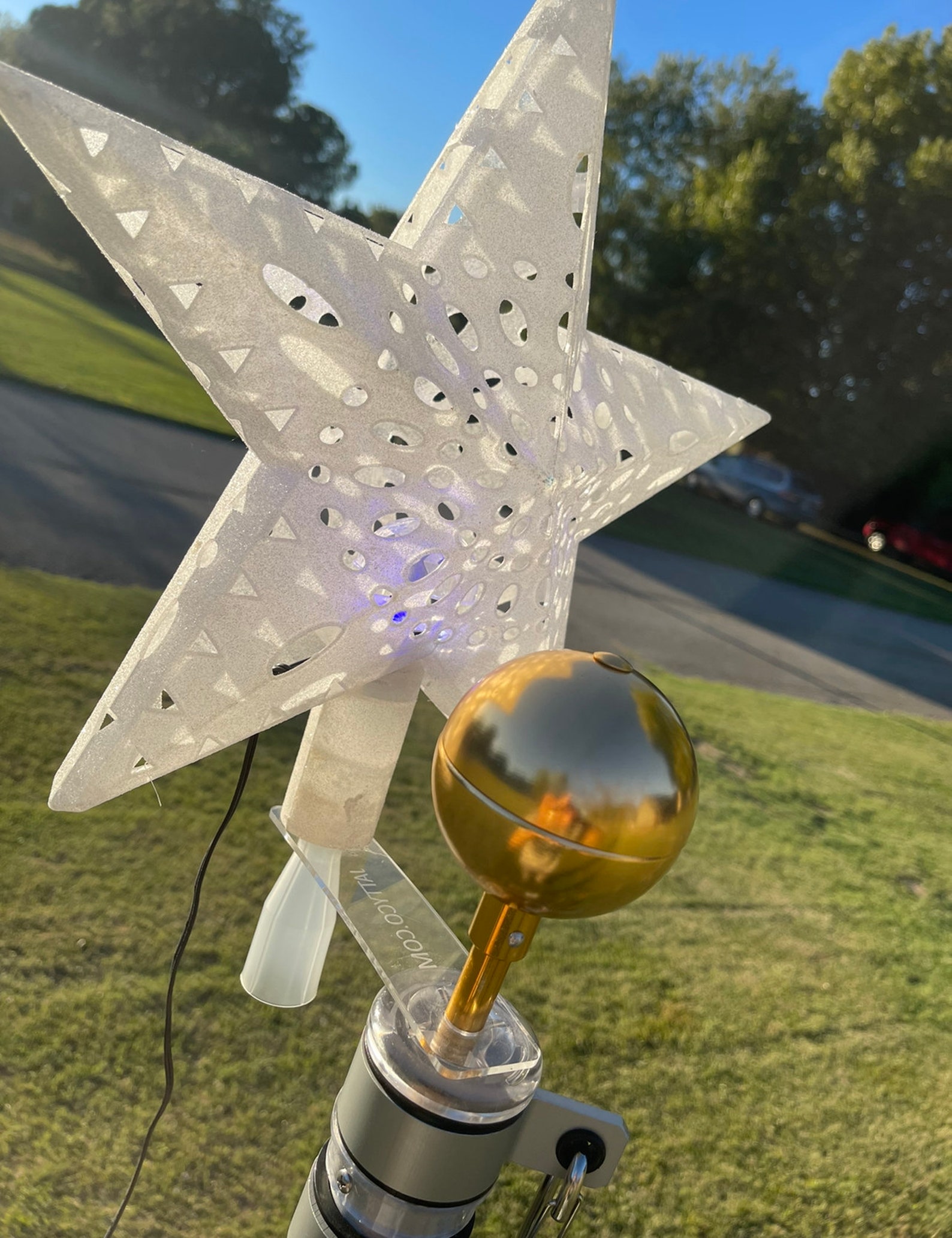 Flagpole Christmas Topper & Star Holder stars Sold Etsy