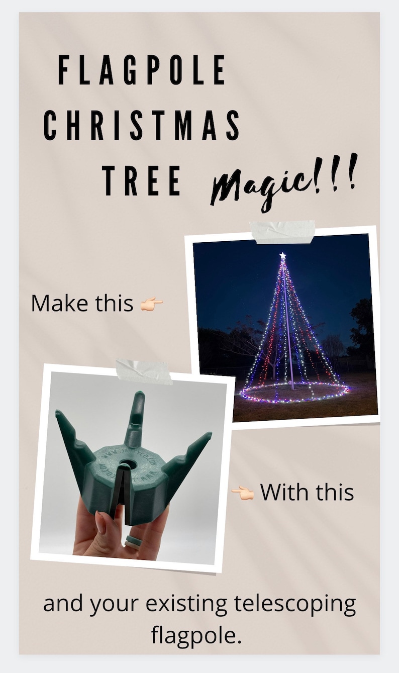 Flagpole Christmas Tree Magic 