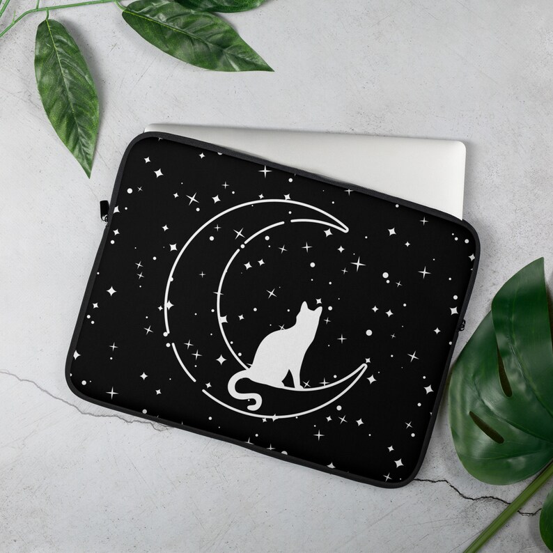 Laptop Computer Case Cat Laptop Sleeve Celestial Laptop Etsy