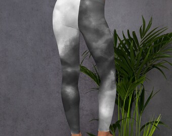 Tie Dye Print Leggings, Athletic Pants, Yoga Leggings, Workout Pants, Hippie Boho Style Leggings,