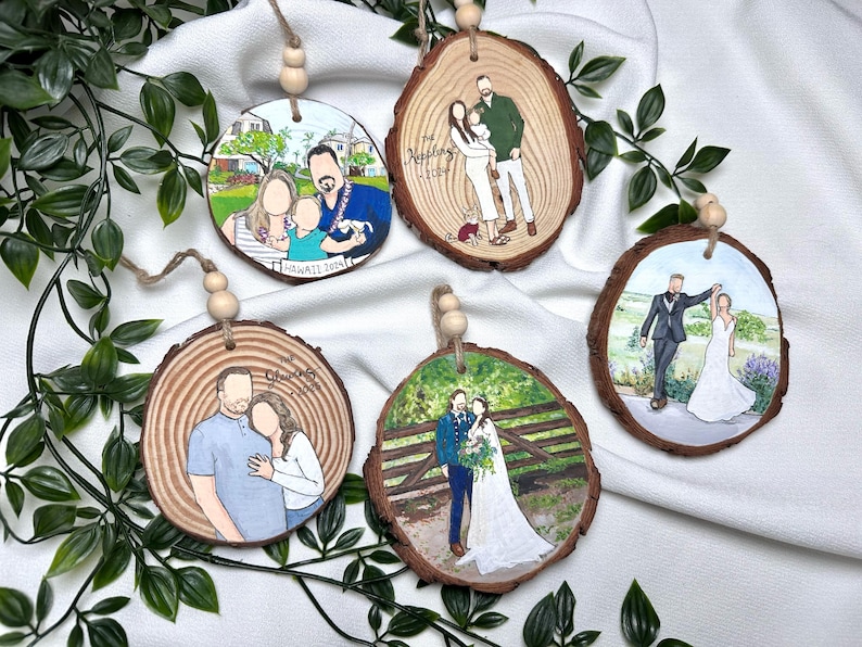 2024 Faceless ornaments on wood. (some examples of detailed background)
