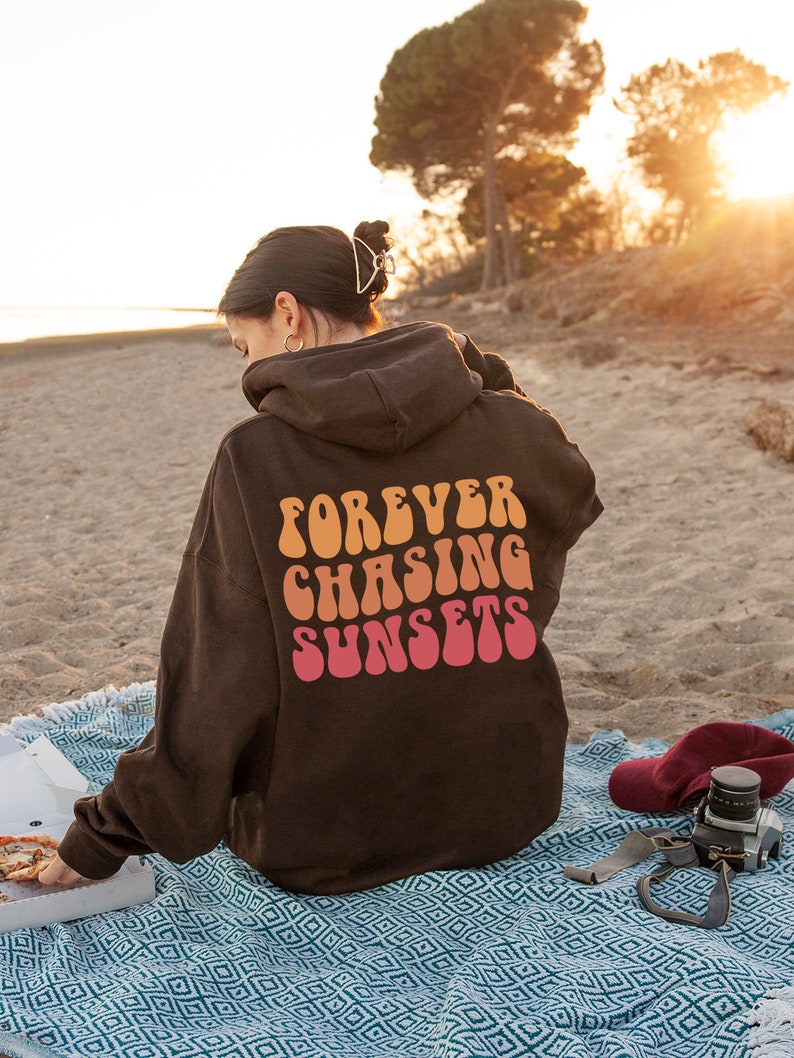 Forever Chasing Sunset Hoodie Aesthetic Sweatshirt - Etsy