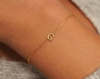 14K Dainty Jewelry Gifts Cute Tinny Charms Letter Disc Charms Bracelets Citled Initial Bracelet A 14K Dainty Jewelry Gifts Cute Tinny Charms Letter Disc Charms Bracelets Citled Initial Bracelet A