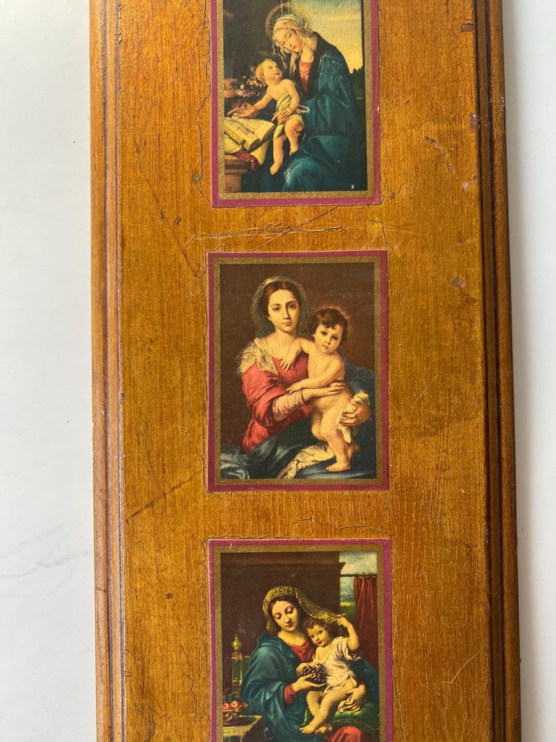 Vintage Italian Florentine Gold Gilt Mother Mary Wall Decor: Religious ...