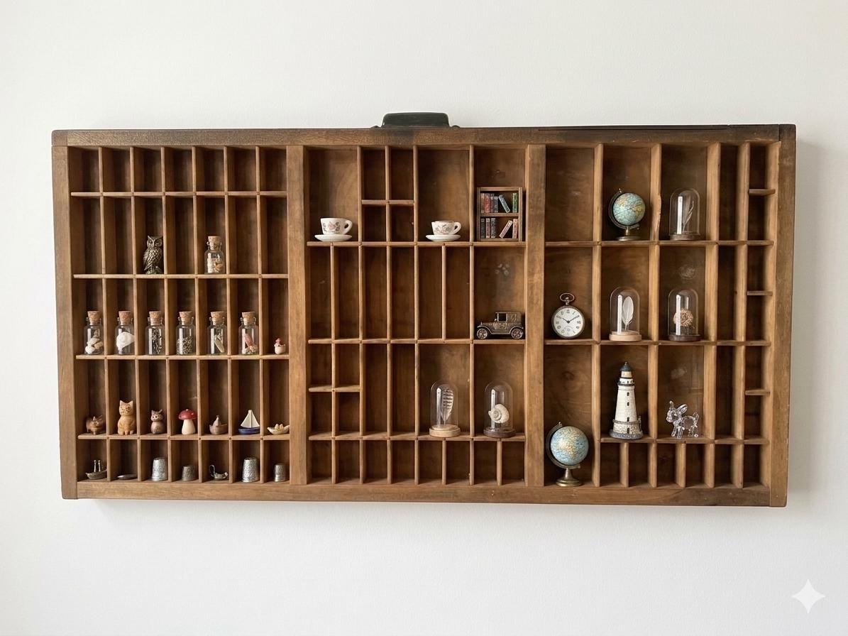 Antique Hamilton Wooden Typesetter Drawer: Shadow Box Display Shelf - Etsy