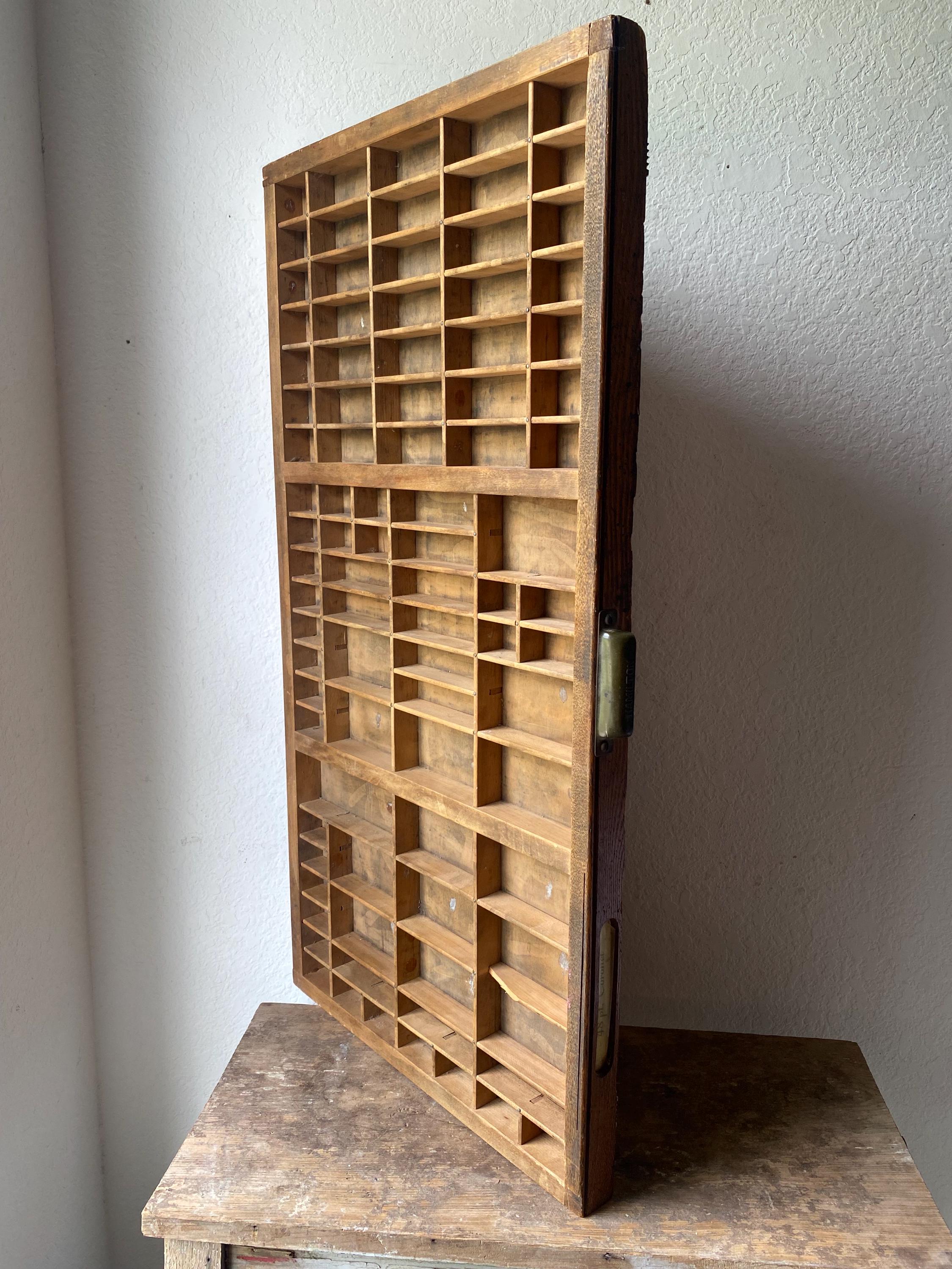 Antique Hamilton Wooden Typesetter Drawer: Shadow Box Display Shelf - Etsy