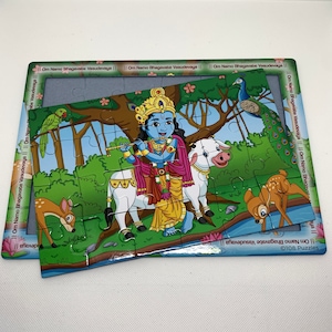 Lord Krishna toy 24 piece puzzle | Indian Hindu God gift | Janmashtami | rakri present | Baby Shree Krishna | Hare Krishna | kids room decor