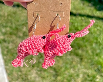 Shrimp earrings | Crochet jewelry | Handmade accessory | Emotional support jewelry | Finished product