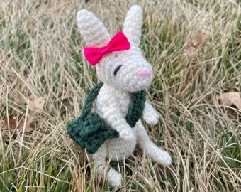 Roswin the bunny | Crochet animal plush | Amigurumi nature toy | Cottagecore gift