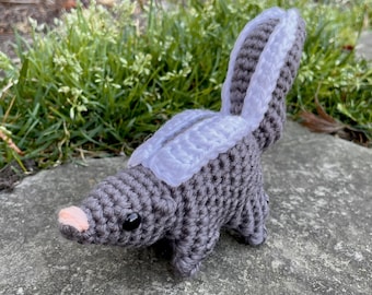 Frida the skunk | Crochet animal plush | Amigurumi toy | Nature inspired gift