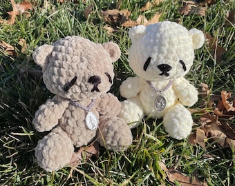 Prayer Bear Buddies | Crochet animal plush | First Holy Communion amigurumi gift | Baptism bear