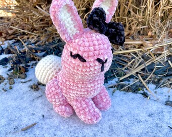 Eleanor the Bunny | Crochet plush | Amigurumi animal toy | Velvet soft gift