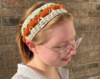 Crochet Pumpkin Spice Headband: Handmade Autumn Accessory