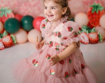 Strawberry Baby Girls Tulle Tutu 
