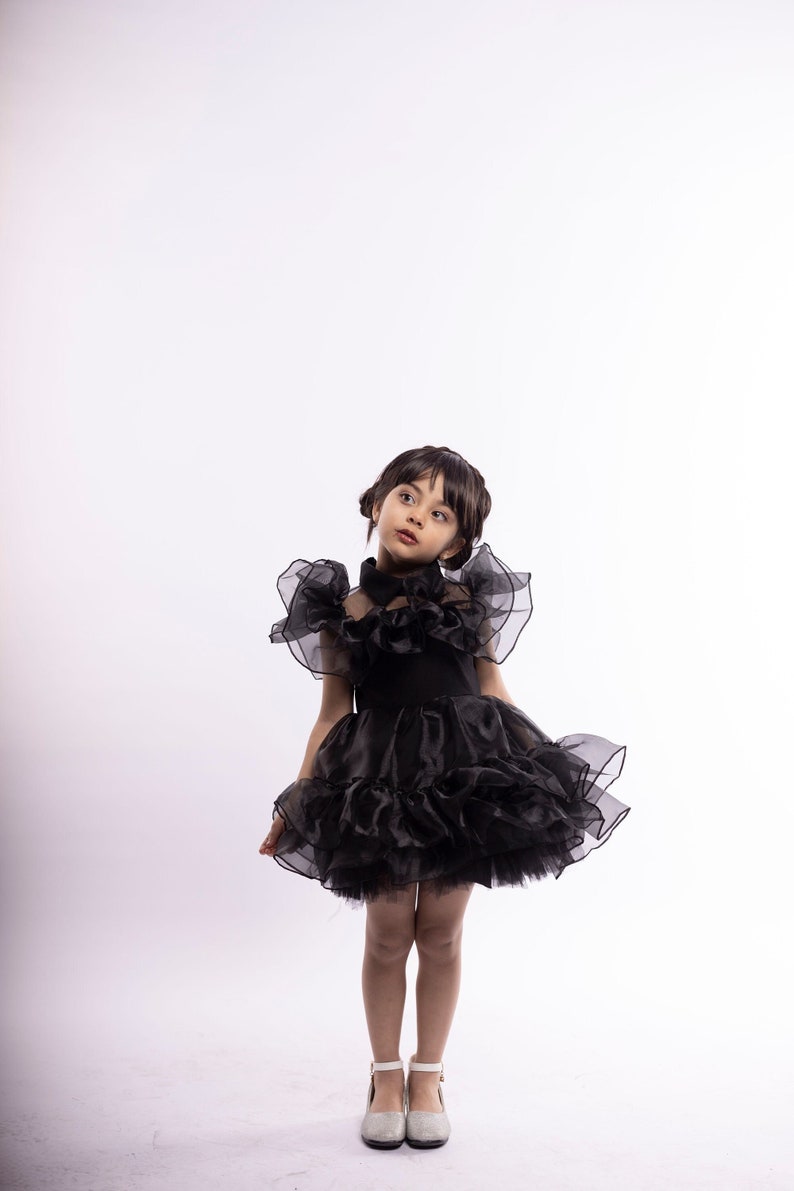 Kids Wednesday Addams Costume Dress Girls Toddler Wednesday - Etsy
