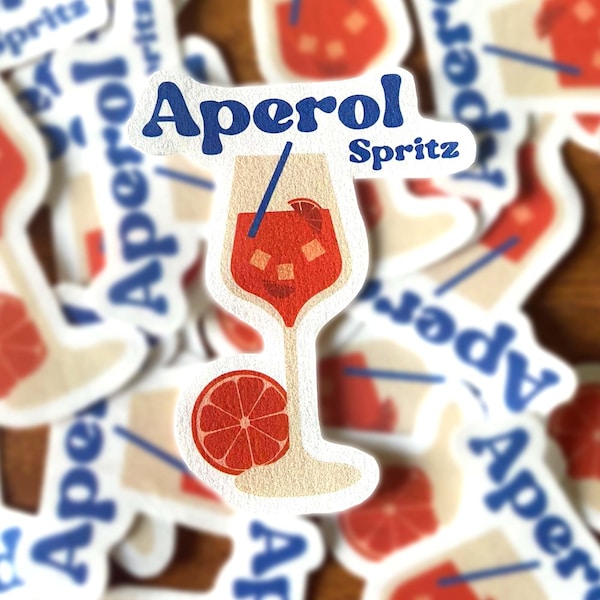 Cocktail Vinyl Sticker | Aperol Spritz | Alkohol Aufkleber