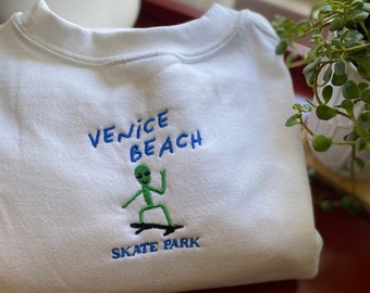 Venice Beach Embroidered Sweatshirt | Trendy  Sweater | Los Angeles Crewneck | California Sweatshirt | California Crewneck | Venice Beach