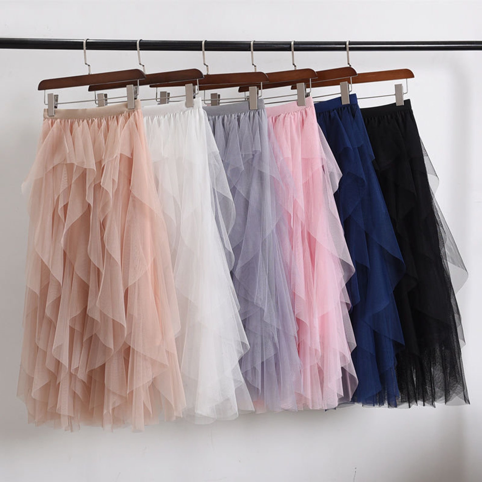 Ruffle Maxi Long Skirt Ruffle Tulle Skirt Tulle Long Skirt Etsy UK