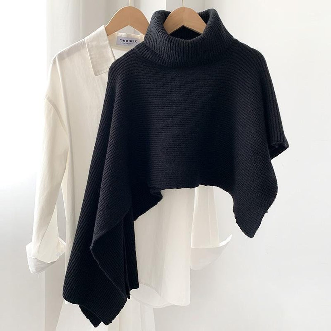 shawl turtleneck sweater