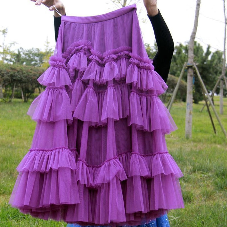 Women Mesh Long Skirt Women Tulle Full Skirt Tutu Long Etsy