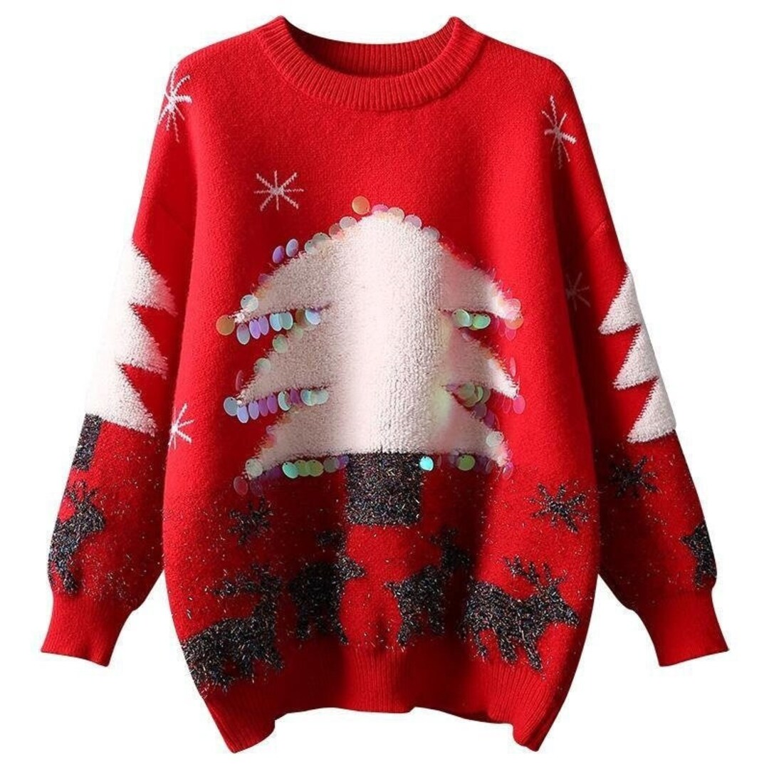 Women Christmas Tree Sweater Christmas 
