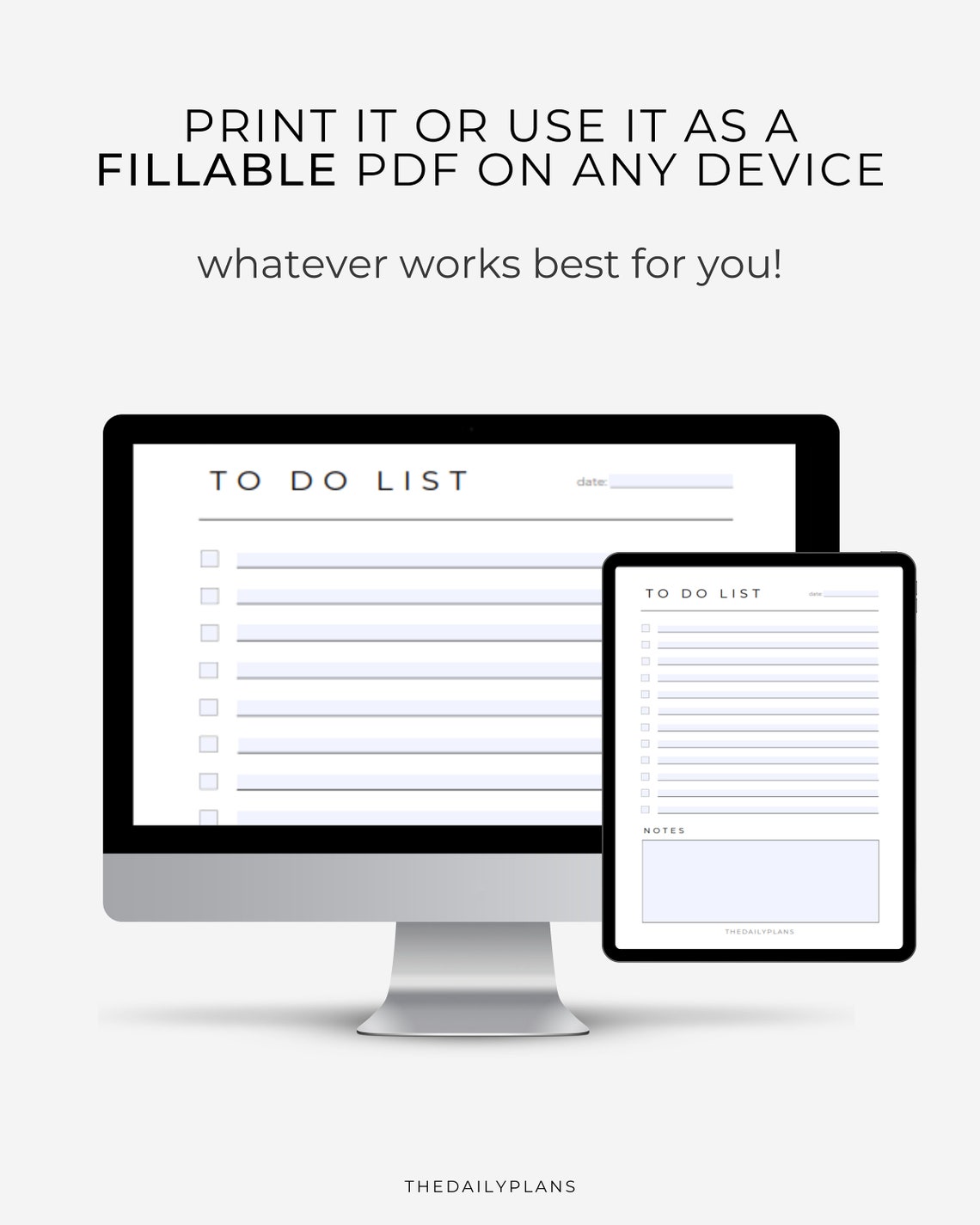 Minimal to Do List Printable Simple Tasks List Template - Etsy