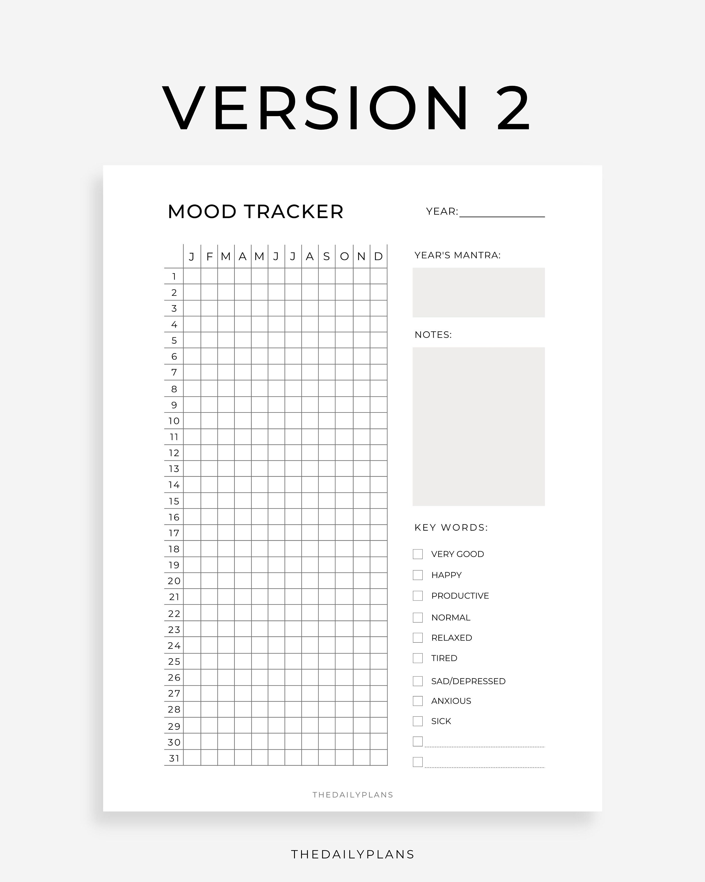Mood Tracker Printable Yearly Mood Tracker Emotions Chart A4 a5 mood-tracker-printable-yearly-mood-tracker-emotions-chart-a4-a5
