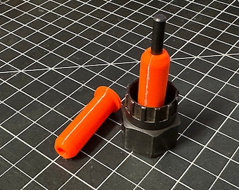 Thru-axle pin for QR cassette tools