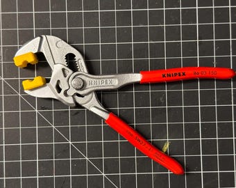 Magnetic brake hose clamp blocks for use with Knipex Pliers Wrench