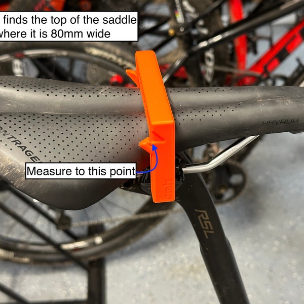 Outil de mesure de vélo pour trouver la selle « pointe 80 mm »