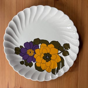 vintage Myott Michelle plate Staffordshire flower floral print platter