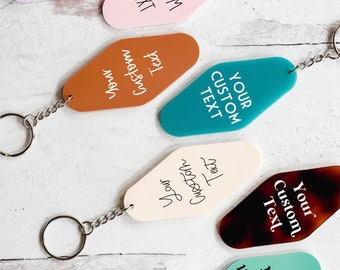 Custom Text Keychain - Etsy