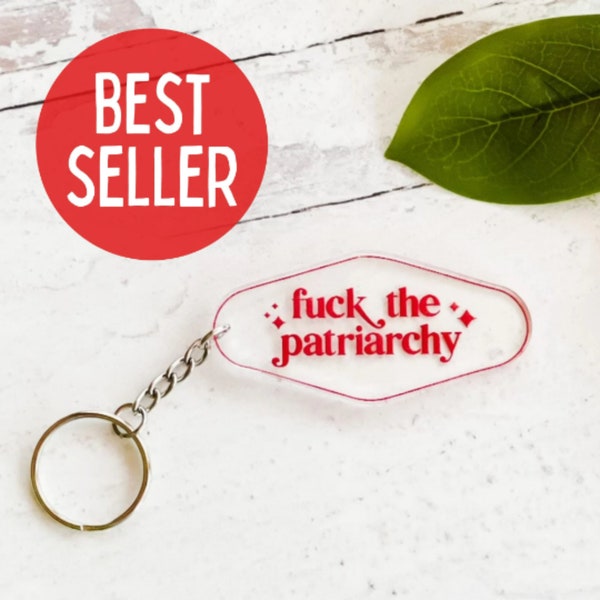 Taylor Swift Fuck The Patriarchy Keychain | Eras Tour Merch | Vintage Hotel All Too Well Keychain