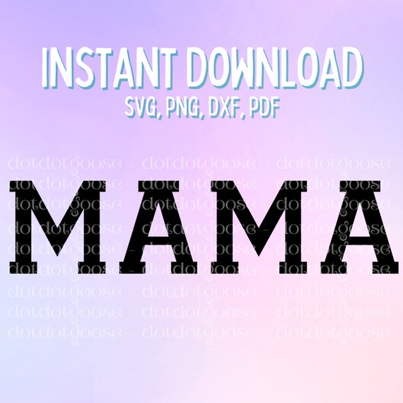 Jersey Font Mama SVG INSTANT Digital Download Collegiate - Etsy