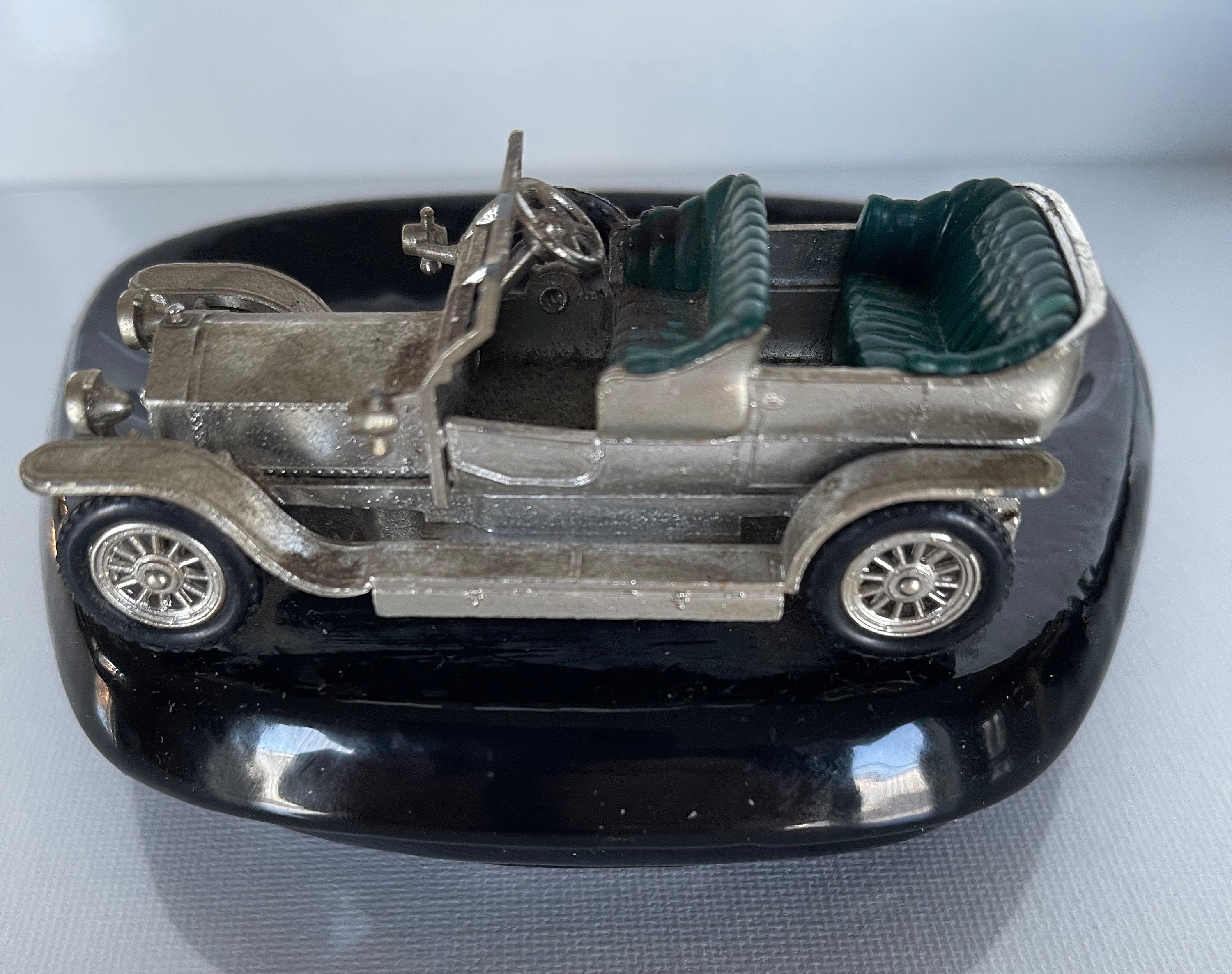 Art Déco Années 1940 Céramique Bosch Cendrier / Vide-Poche Vert