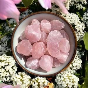 Top-Quality Natural Rough Rose Quartz Crystal Chunks from Madagascar, You Choose Your Size