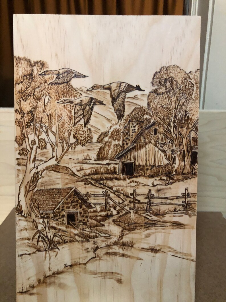 Pyrography Art. Fly Away Home. - Etsy