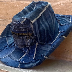 Sombrero de vaquero de mezclilla Merchandising de conciertos Sombrero de vaquera occidental Merchandising de música country Cowboy Carter Accesorios del festival 2025 Sombrero texano Denim sobre mezclilla
