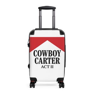 Cópia da mala Cowboy Carter Merch - Bolsa de viagem Drop Bold LIMITADA - Mala de viagem inspirada em Beyoncé - Design vermelho marcante