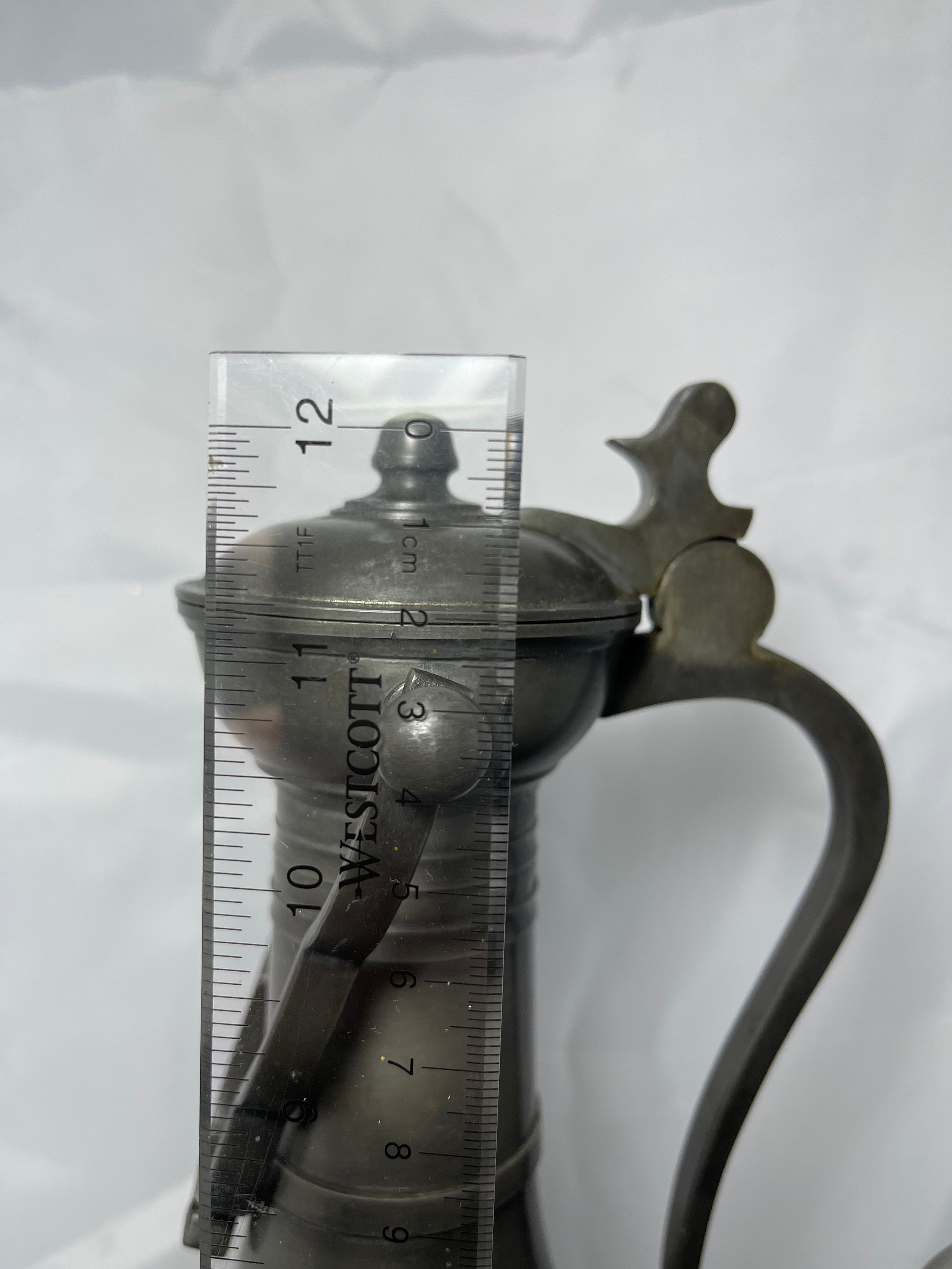 Pewter Wine Pitcher Set With Two Goblets Stamped Markings Etsy