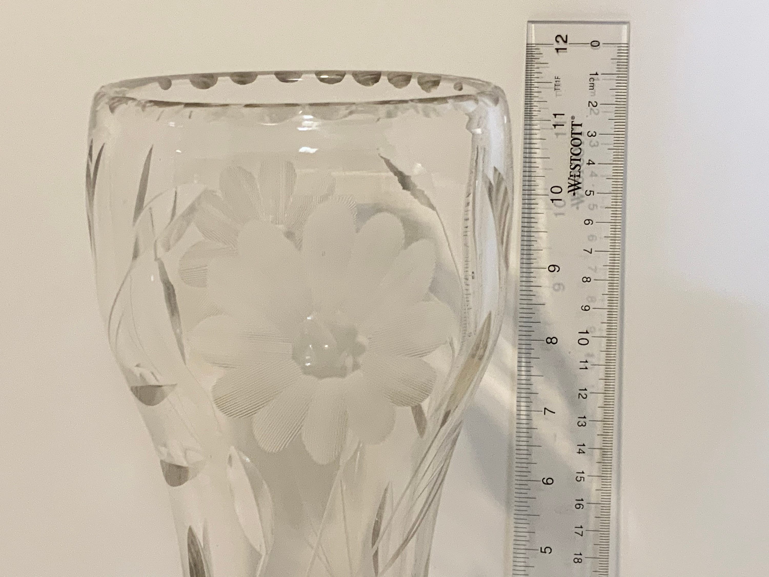 Gundy Clapperton Antique Canadian Cut Glass Vase Elegant Accent Etsy