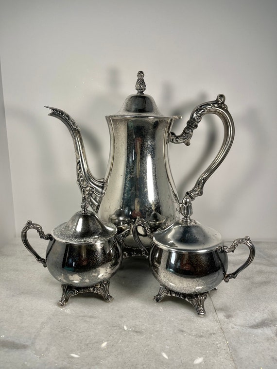 VTG Oneida Silver Plated 3 Piece Tea Set Etsy