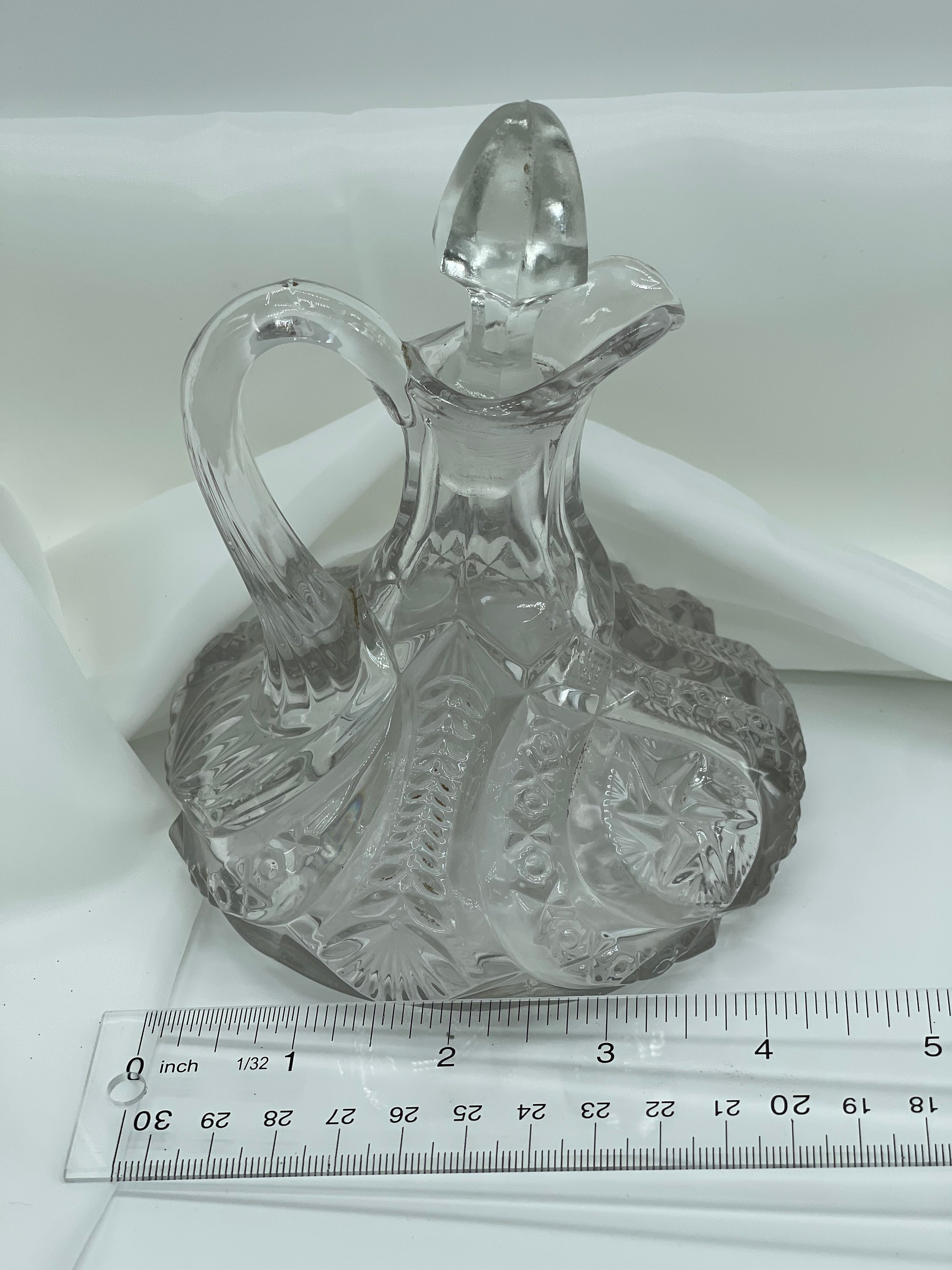 Glass Cruet With Stopper Perfect for Oils Lemon Juice Etsy