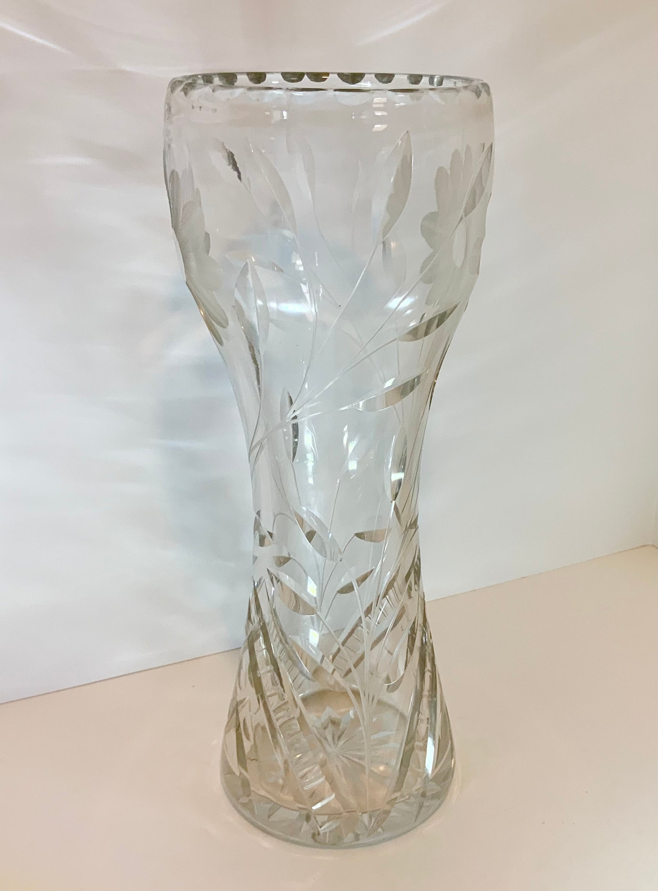 Gundy Clapperton Antique Canadian Cut Glass Vase Elegant Accent Etsy