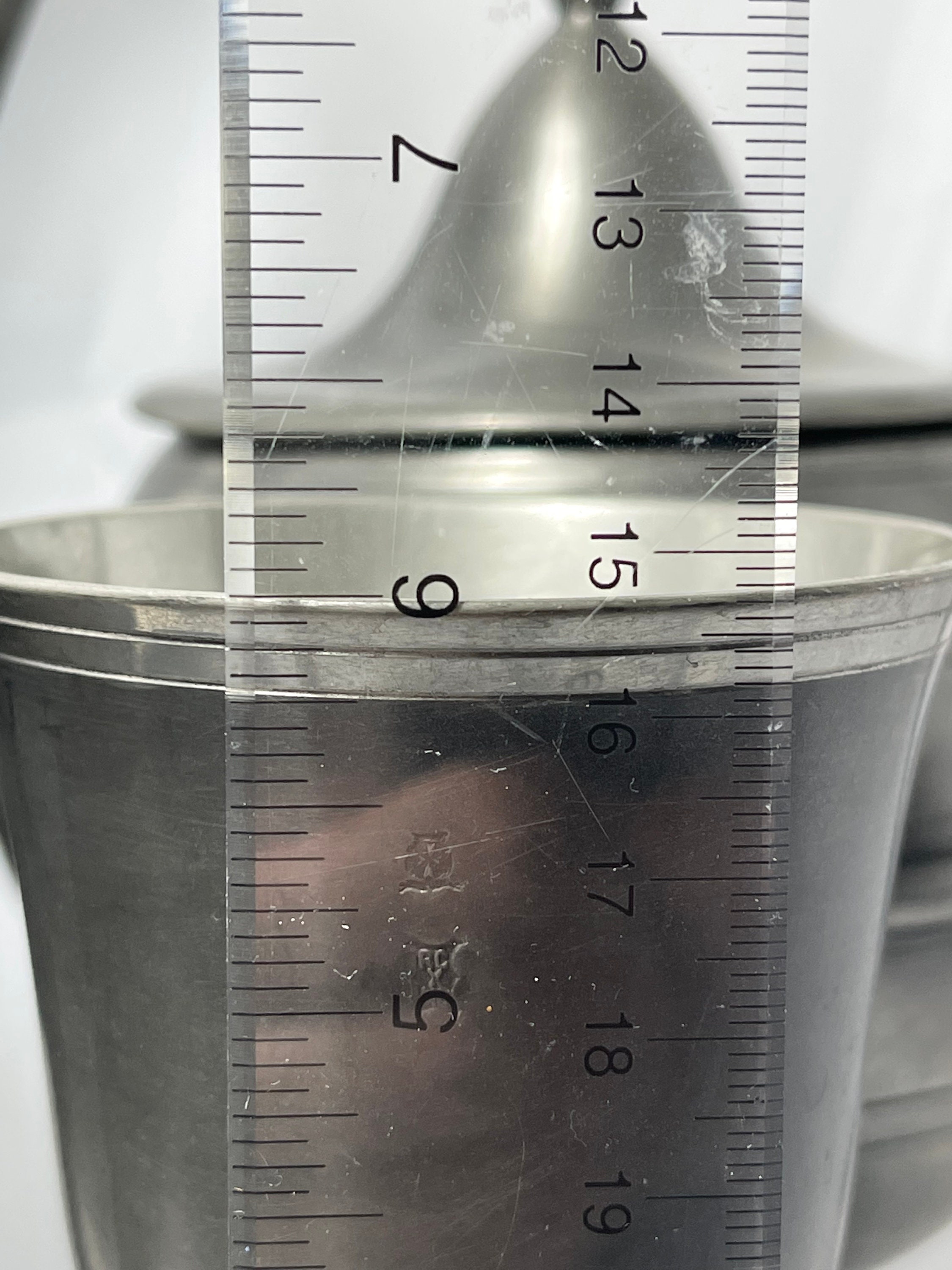 Pewter Wine Pitcher Set With Two Goblets Stamped Markings Etsy