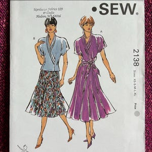 1990s Skirt and Top Sizes xs-s-med-lg-xlg Bust 34-45 Kerstin Martennson Kwik Sew 2138 Factory Folded Vintage Sewing Pattern