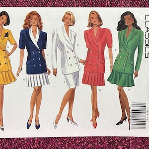 1990s Top and Skirt Size 12-14-16 Bust 34-36-38 Butterick 6594 Factory Folded Vintage Sewing Pattern