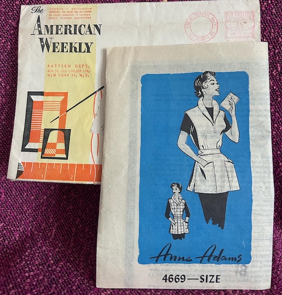 1950s Jerkin, Beachcoat, Apron or Top Size 18 Bust 36 Anne Adams