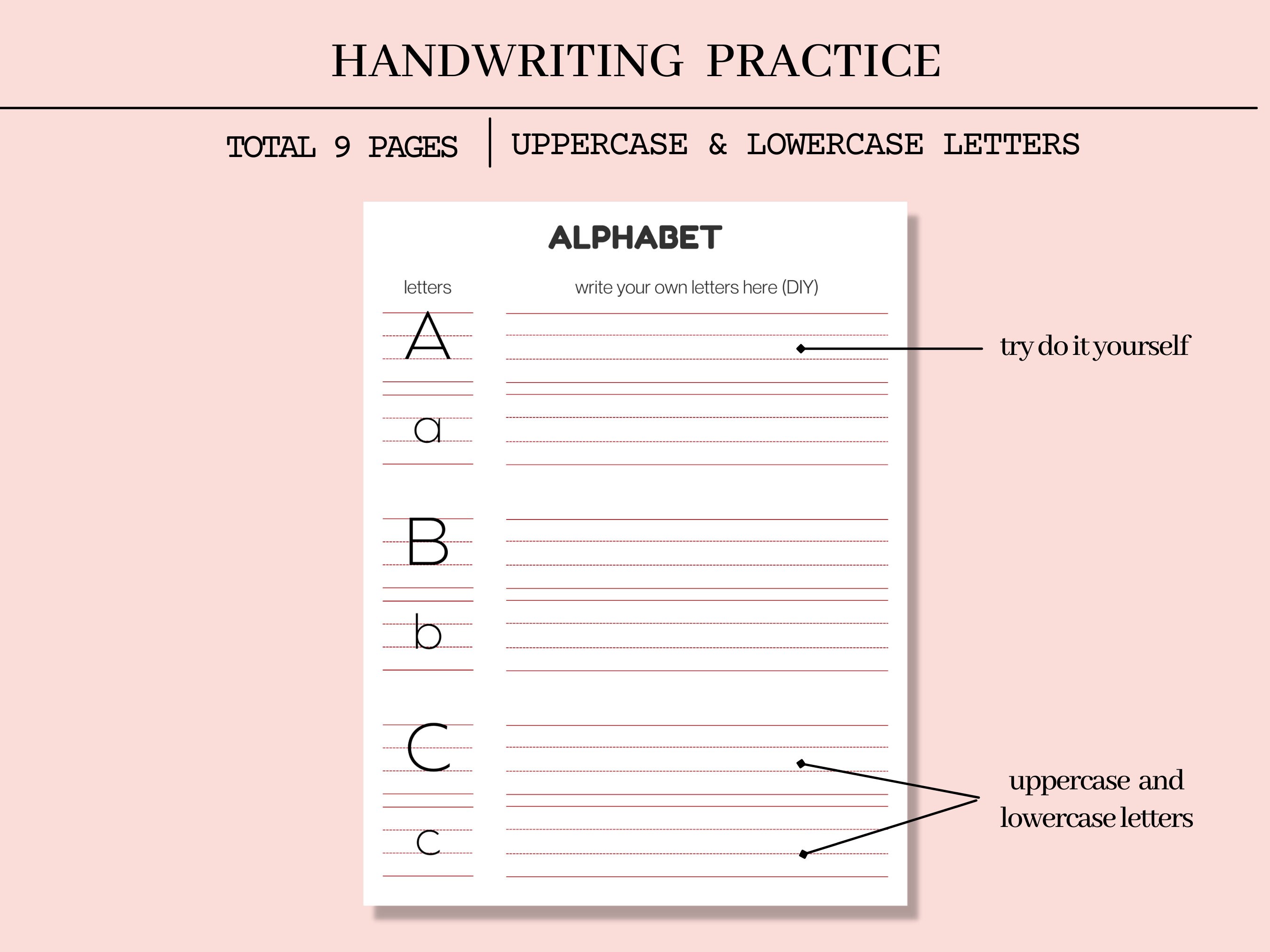 Handwriting Practice Sheets, Printable Neat and Cute Traceable ...