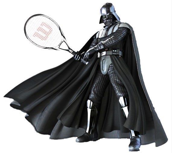 BOGO Darth Vader jugando al tenis Pegatina | Etsy España